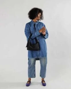 BAGGUBAGGU Mini Nylon Shoulder Bag - Black