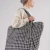 BAGGUTravel Cloud Bag - Black/White Pixel Gingham