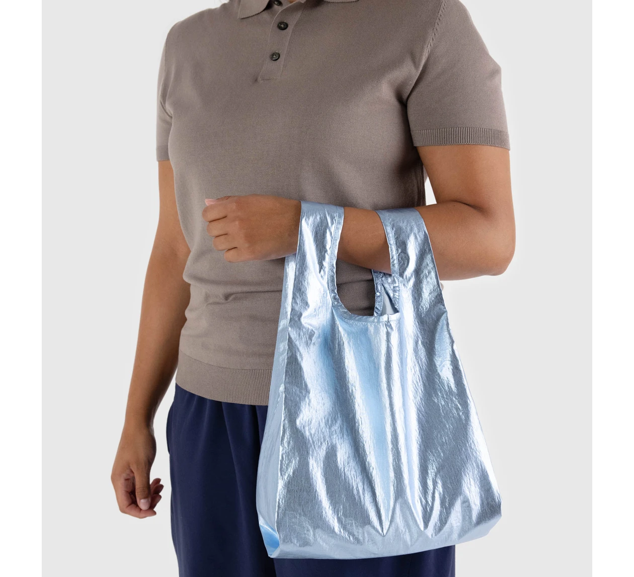 Baggu / Baby Baggu Metallic Light Blue 2 Baggu / Baby Baggu Metallic Light Blue - Image 2