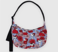 Baggu / Medium Crescent Bag Floral Snoopy