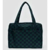 Baggu / Navy Green Check Carry-On Cloud Bag