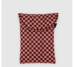 Baggu / 8" Puffy Tablet Sleeve Pink Brown Check
