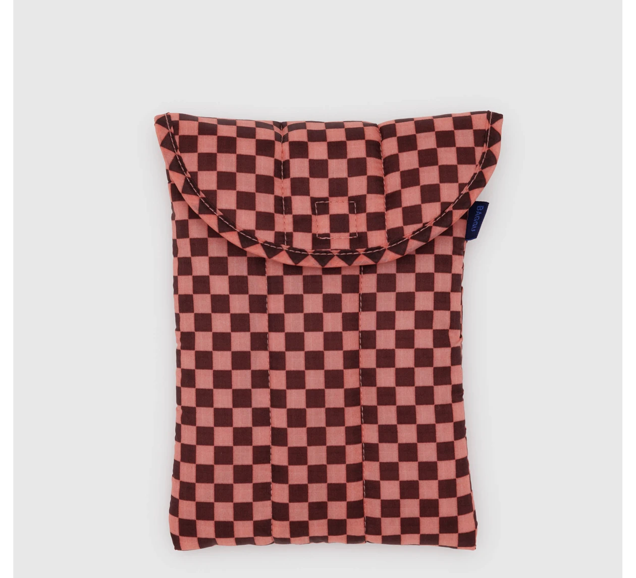 Baggu / 8" Puffy Tablet Sleeve Pink Brown Check 1 Baggu / 8" Puffy Tablet Sleeve Pink Brown Check