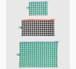 Baggu / Flat Pouch Set Gingham