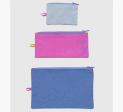 Baggu / Flat Pouch Set Vacation Colourblock