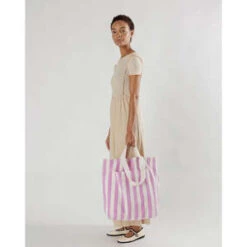 BAGGUGiant Pocket Tote - Awning Stripe -Baggu Lifestyle Cheap Store Giant Pocket Tote Awning Stripe 20230508050943 2