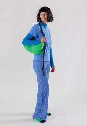 BAGGUMedium Nylon Crescent Bag - Aloe 1 BAGGUMedium Nylon Crescent Bag - Aloe