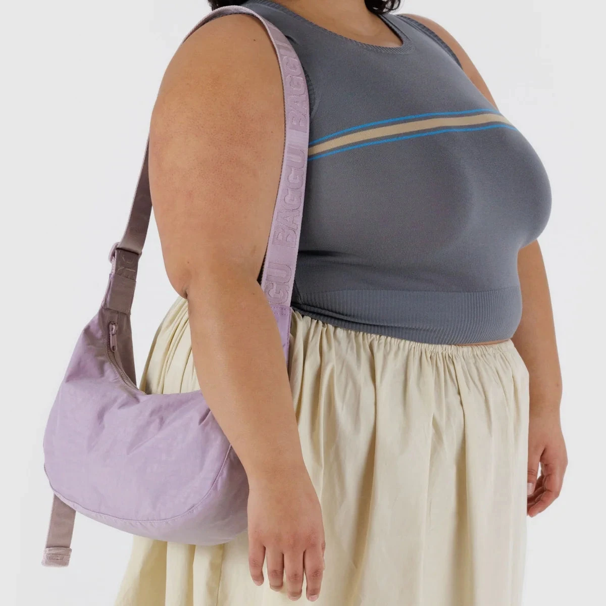 Medium Nylon Crescent Bag 6 Medium Nylon Crescent Bag - Image 6