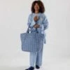 BAGGUTravel Cloud Bag - Blue Wavy Gingham
