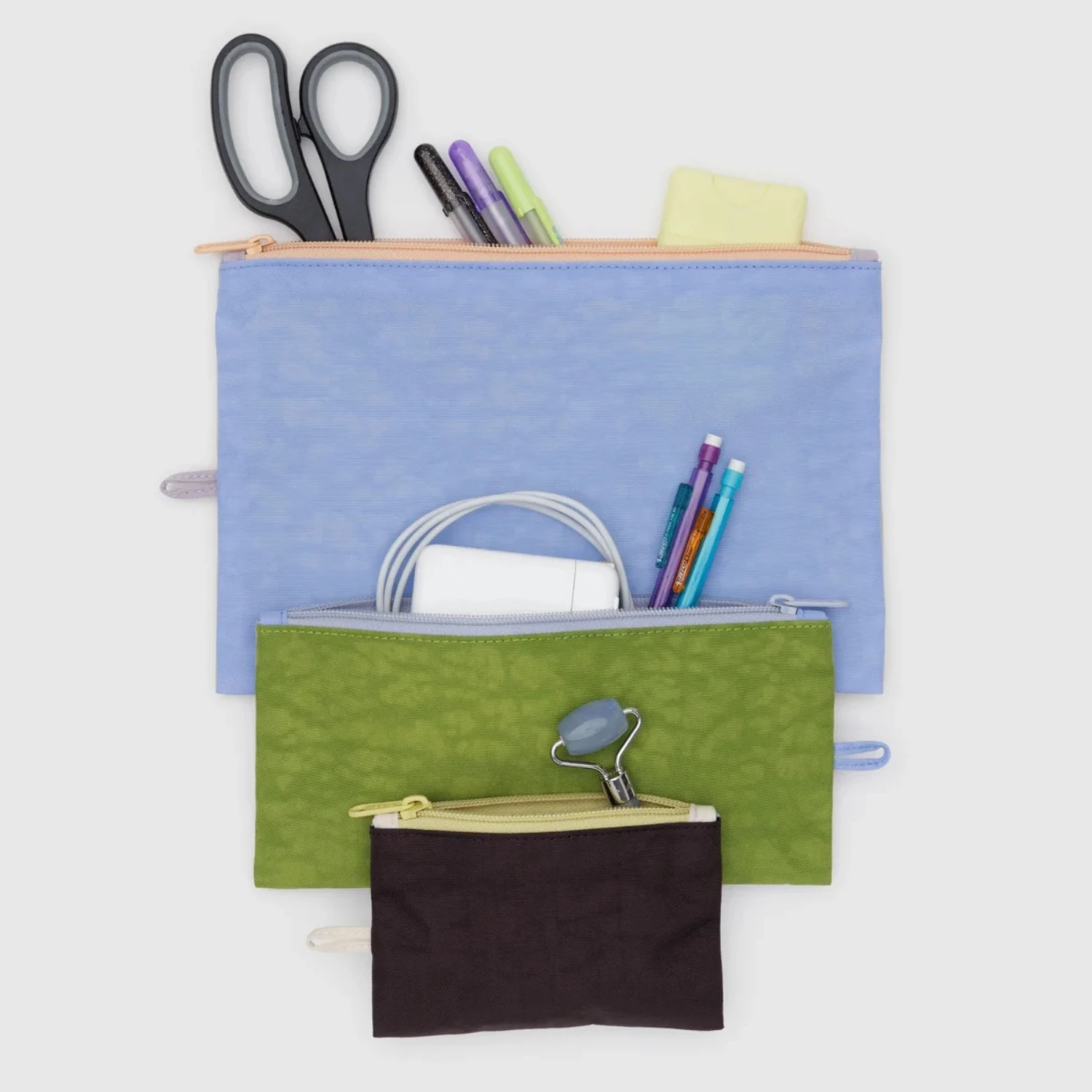Flat Pouch Set (Pastels Colorblock) 2 Flat Pouch Set (Pastels Colorblock) - Image 2