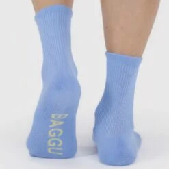 Baggu French Blue Ribbed Socks -Baggu Lifestyle Cheap Store back of baggu french blue ribbed socks