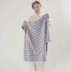 BAGGUBath Towel - Blue Pixel Gingham