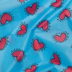 Standard Baggu Keith Haring Hearts -Baggu Lifestyle Cheap Store close up view of standard baggu keith haring hearts