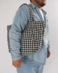 BAGGUCloud Bag - Black/White Pixel Gingham -Baggu Lifestyle Cheap Store cloud bag 20230201220138 2