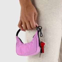 Peony Crescent Bag Charm -Baggu Lifestyle Cheap Store peony crescent bag charm being held