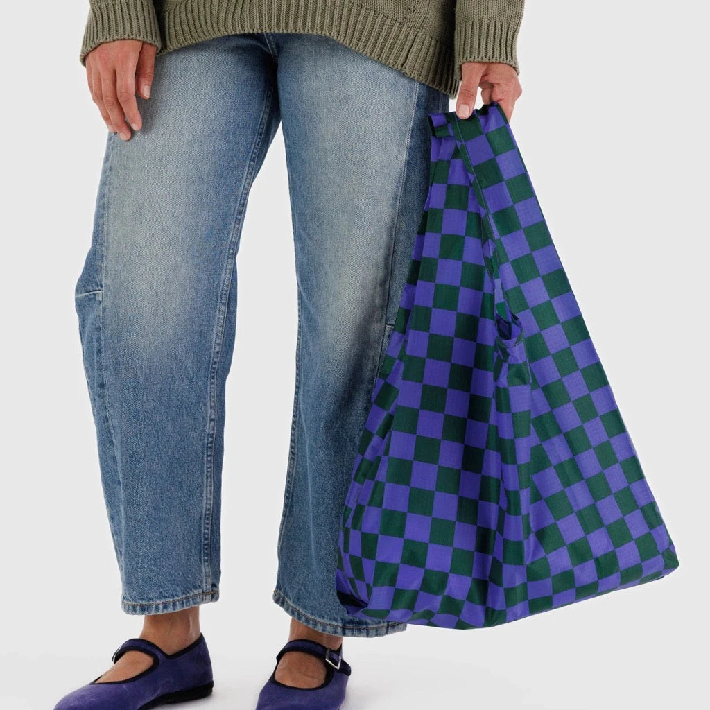 Standard Baggu Iris Green Check 2 Standard Baggu Iris Green Check - Image 2