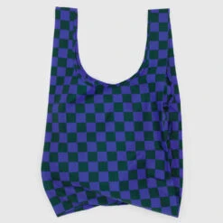 Standard Baggu Iris Green Check