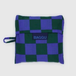 Standard Baggu Iris Green Check 5 Standard Baggu Iris Green Check -Baggu Lifestyle Cheap Store standard baggu iris green check folded